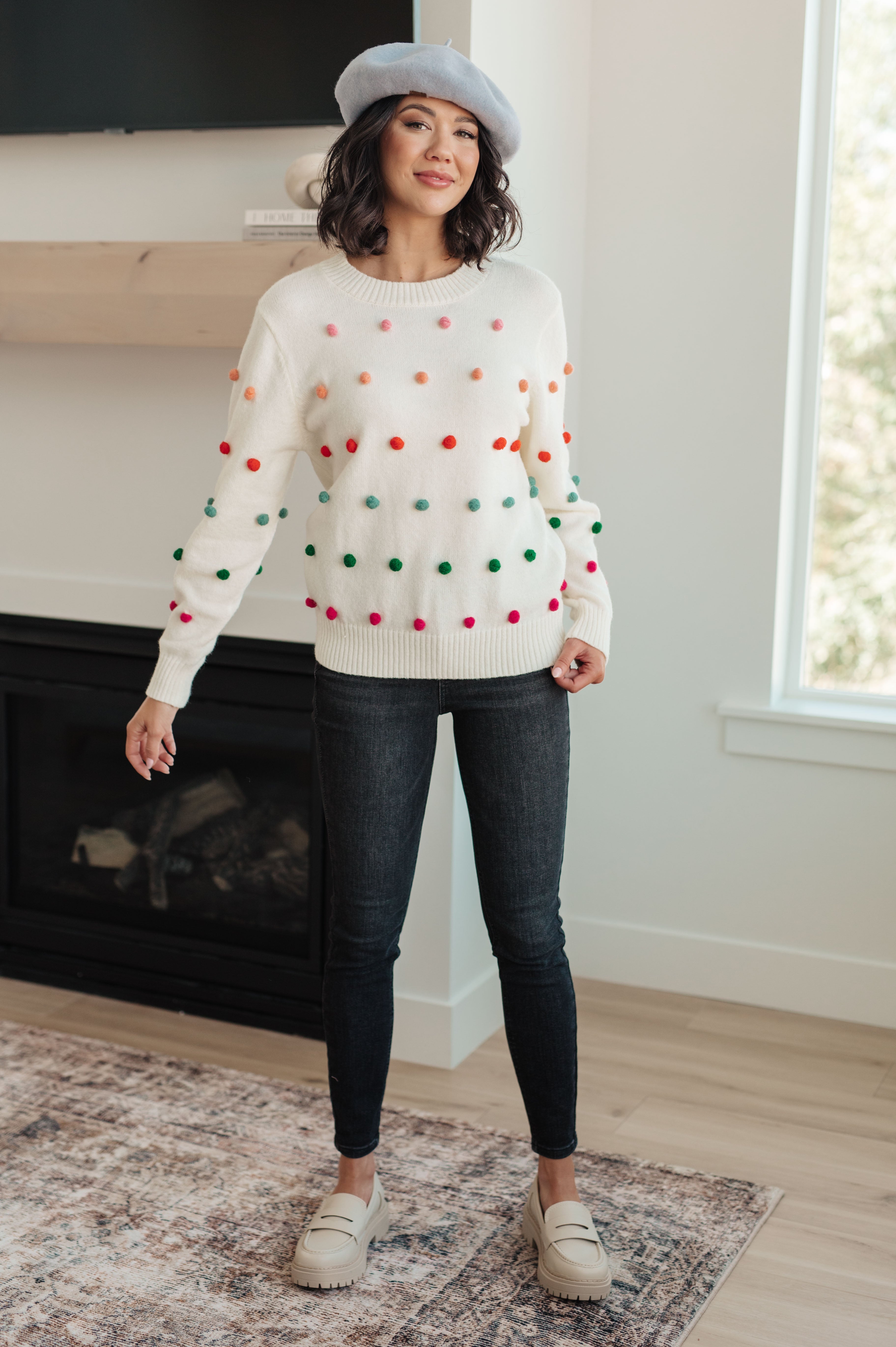 Pom Detail Sweater