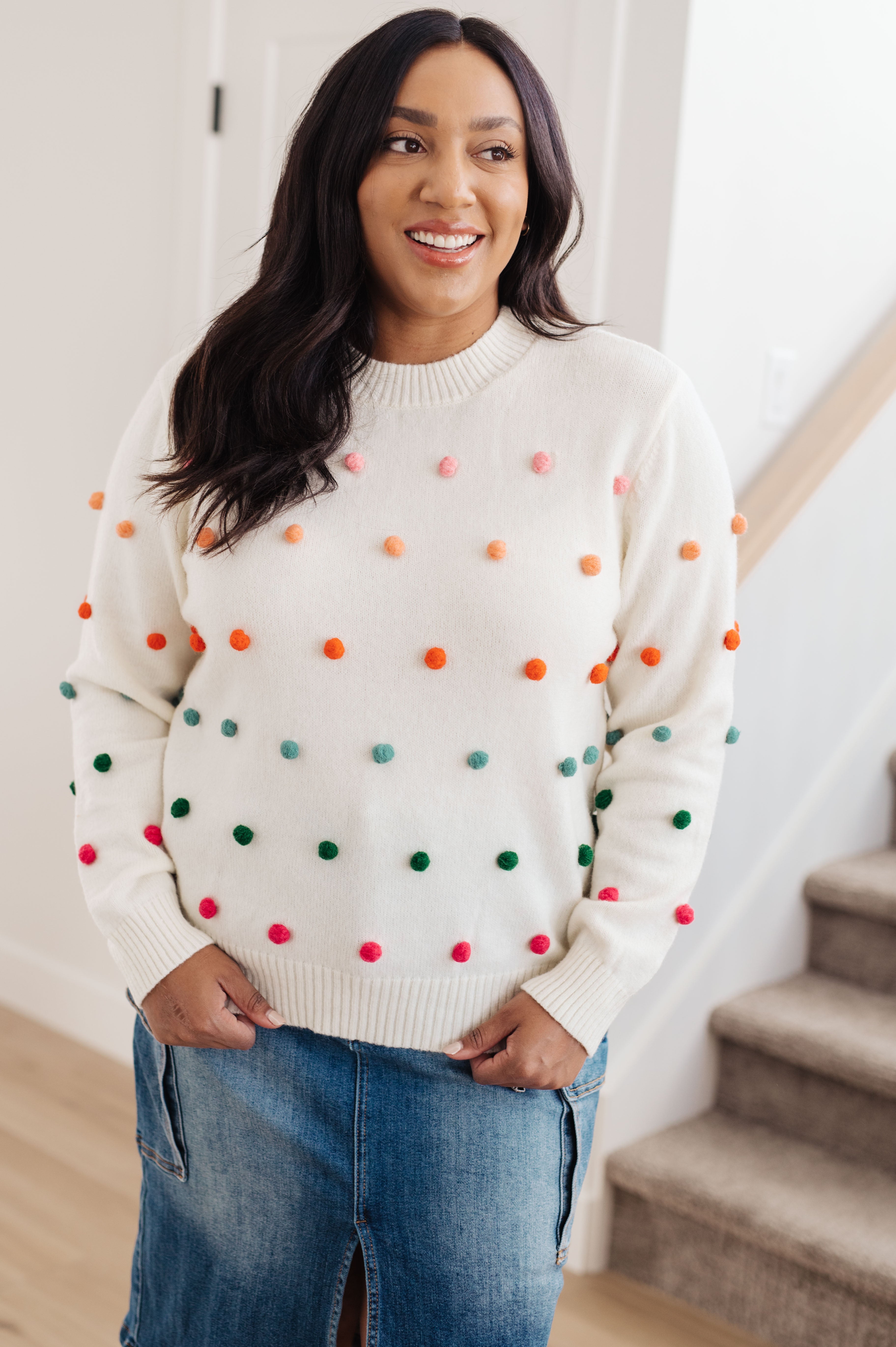 Pom Detail Sweater