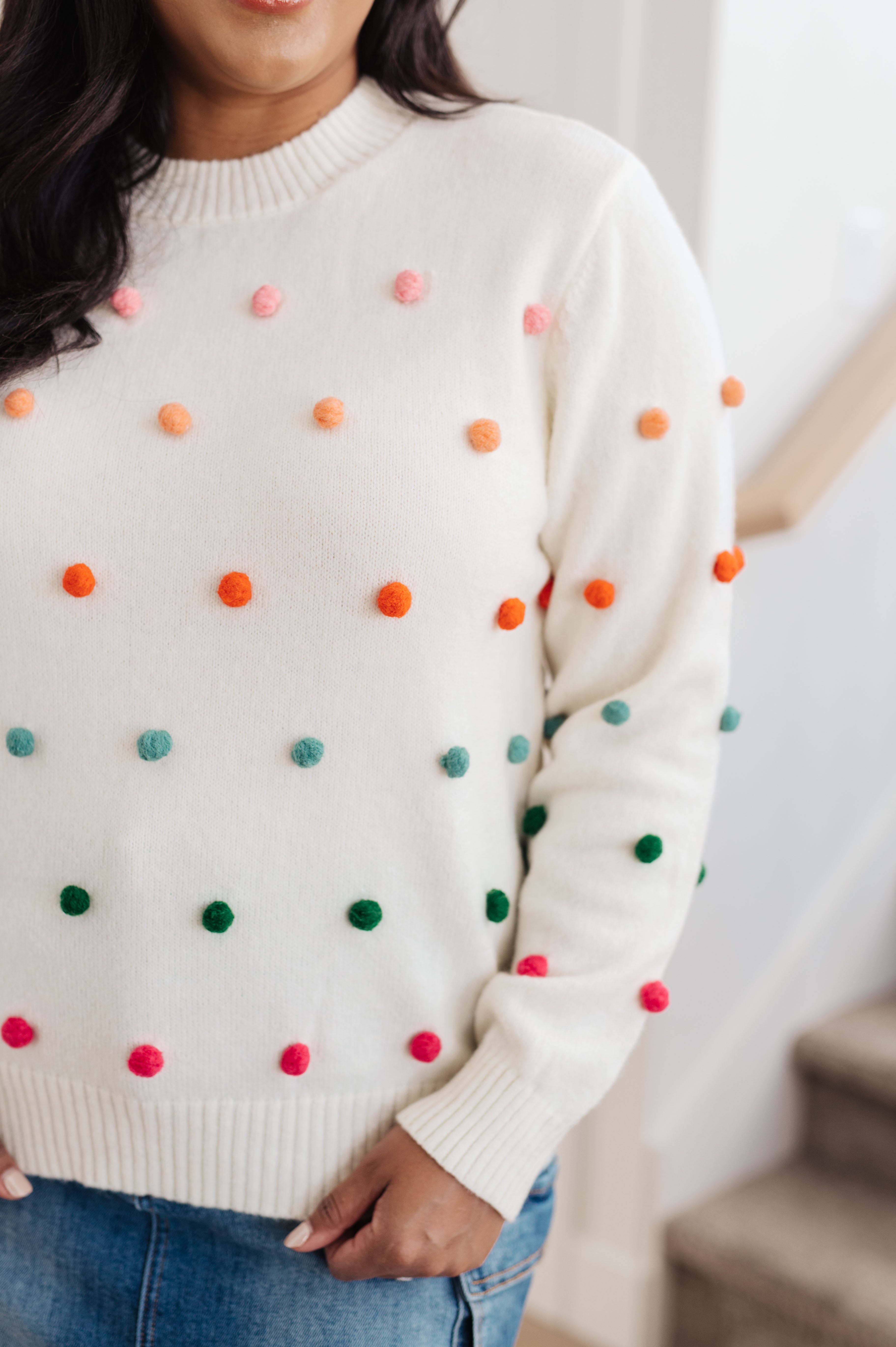 Pom Detail Sweater