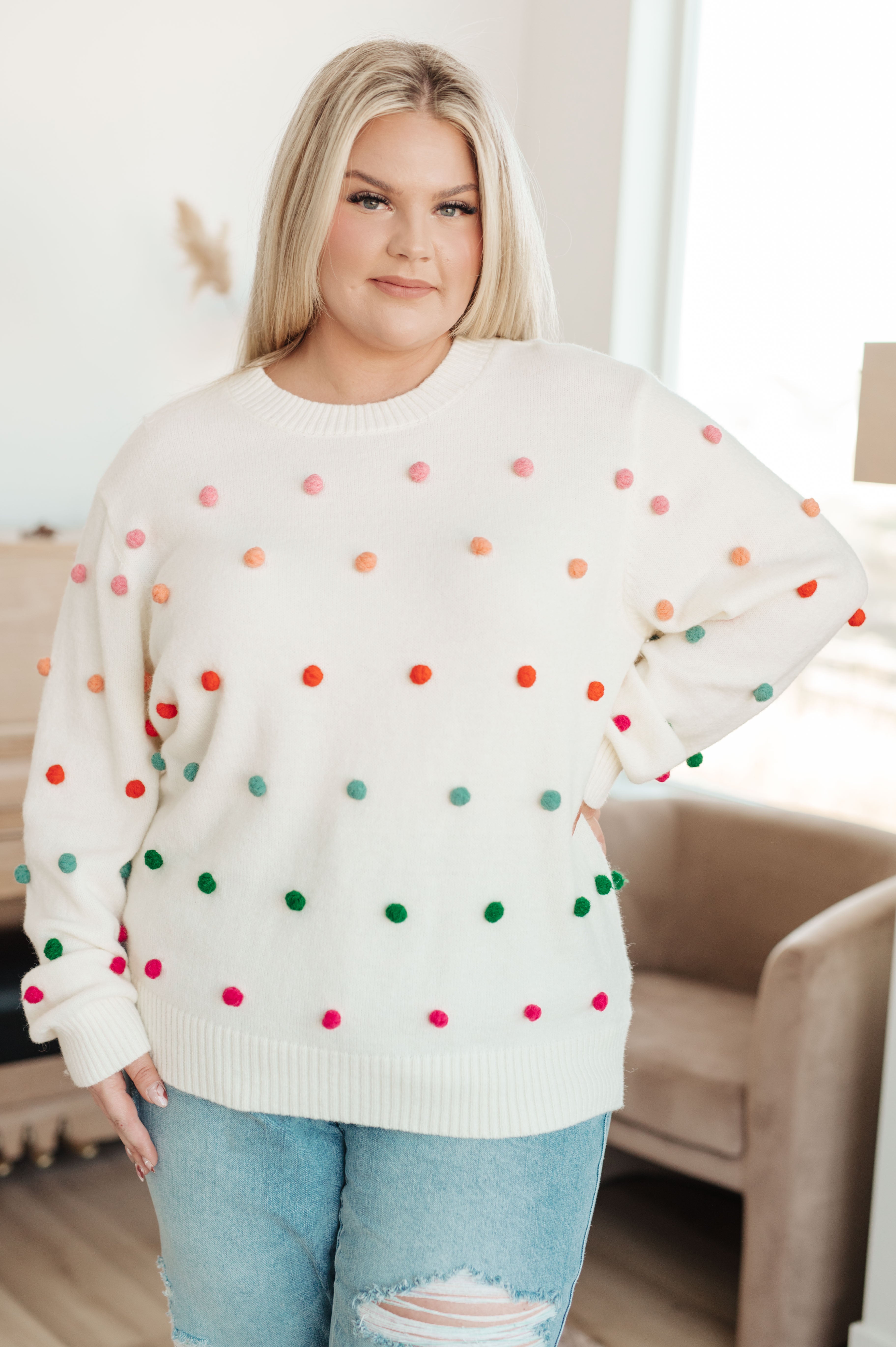 Pom Detail Sweater