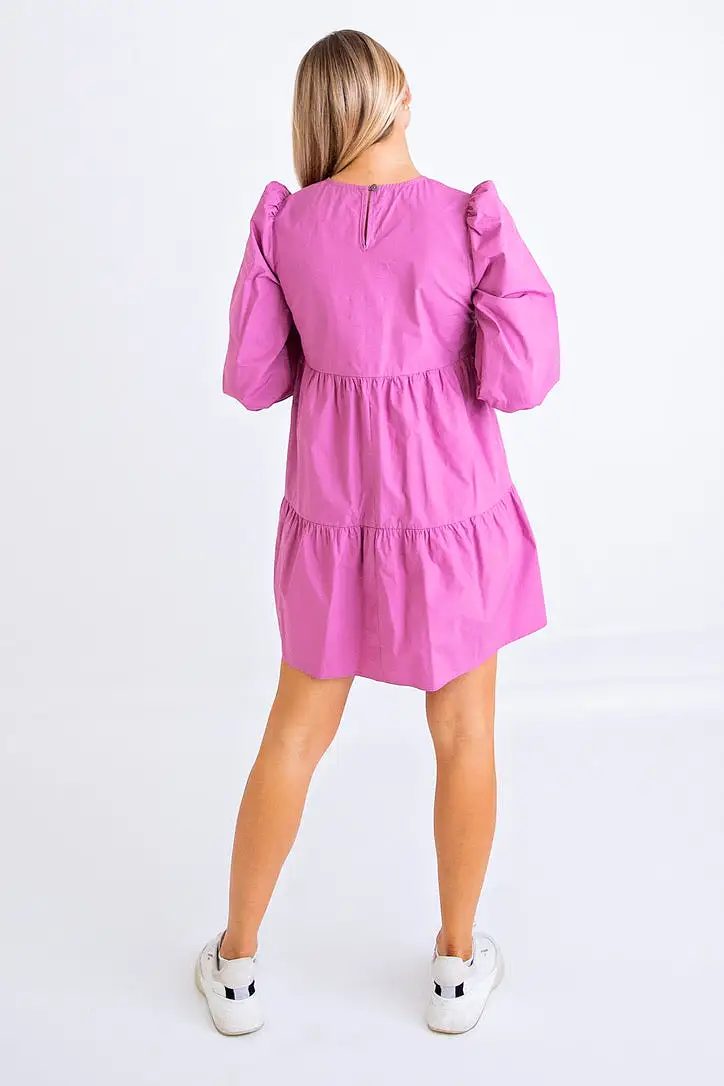 Poplin Long Sleeve Dress