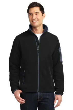 Port Authority Enhanced Value Fleece Full-Zip Jacket F229 Black/ Battleship Grey