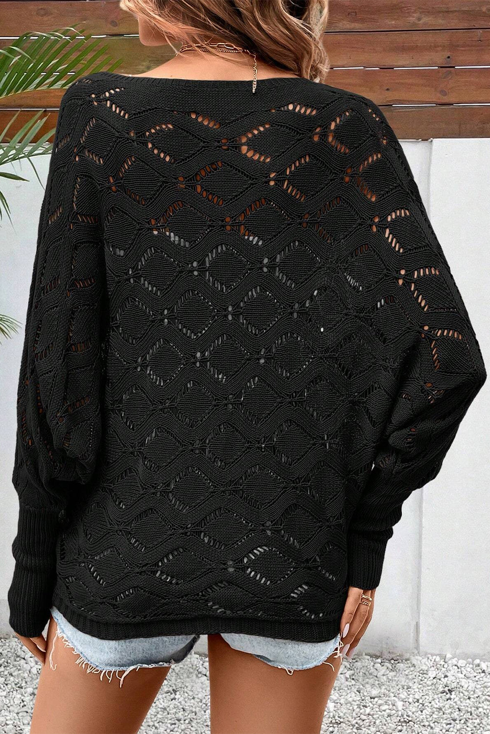 Rhombus Knit Sweater