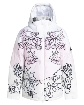 Roxy X Rowley Women's Technical Puffer Snow Jacket - Bright White / Laurel Floral