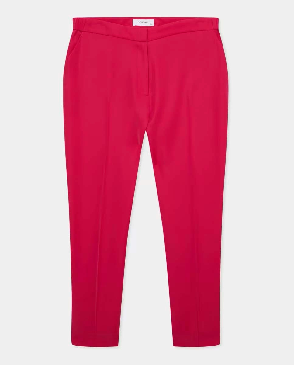 Rubber Skinny Suit Pants - Pink