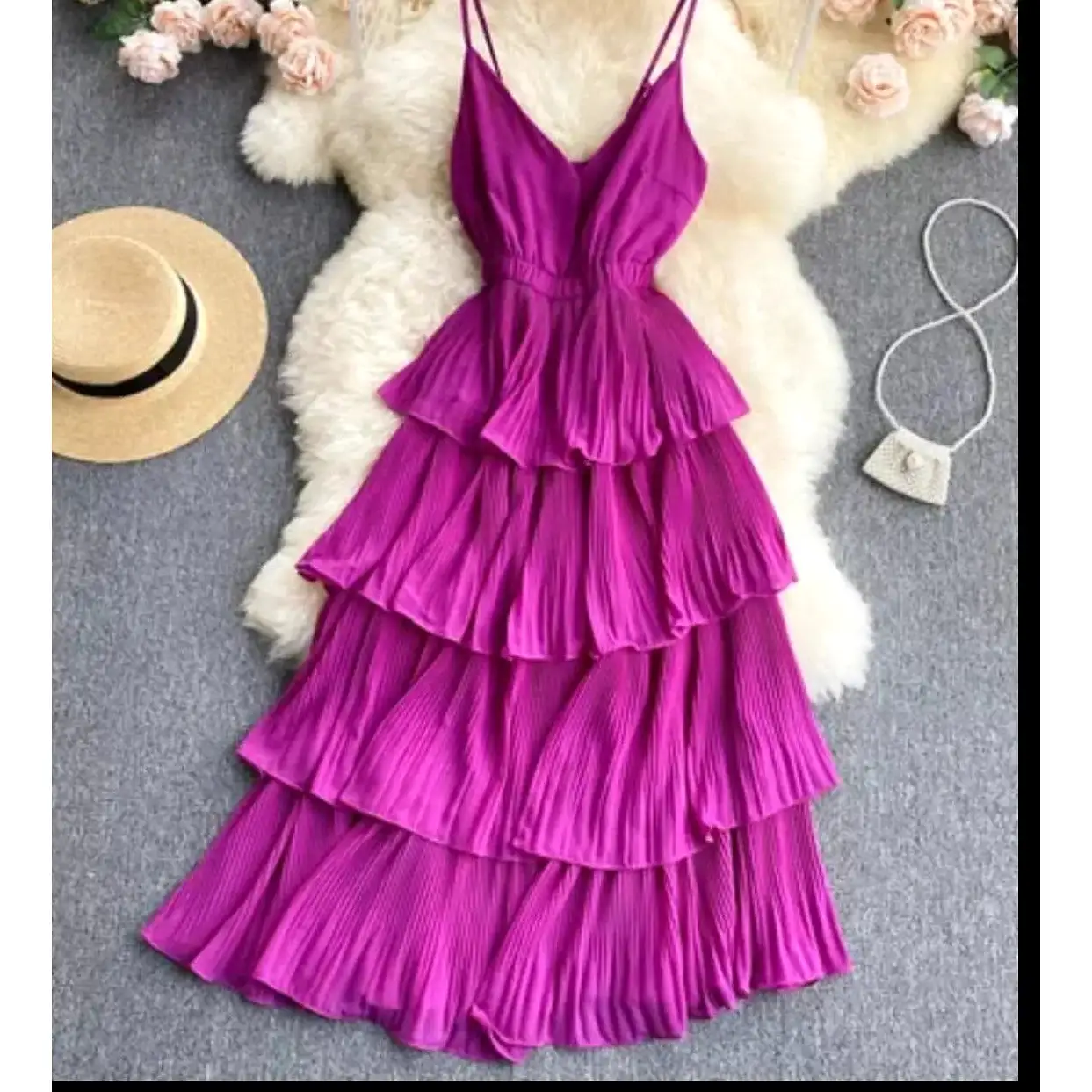 Ruffle Beach Summer Dress