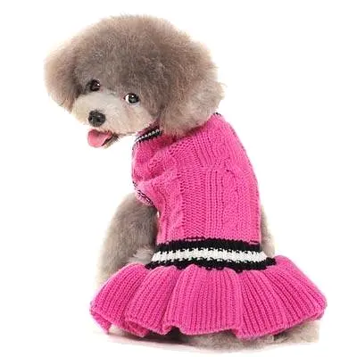 School Girl Dog Sweater Dress