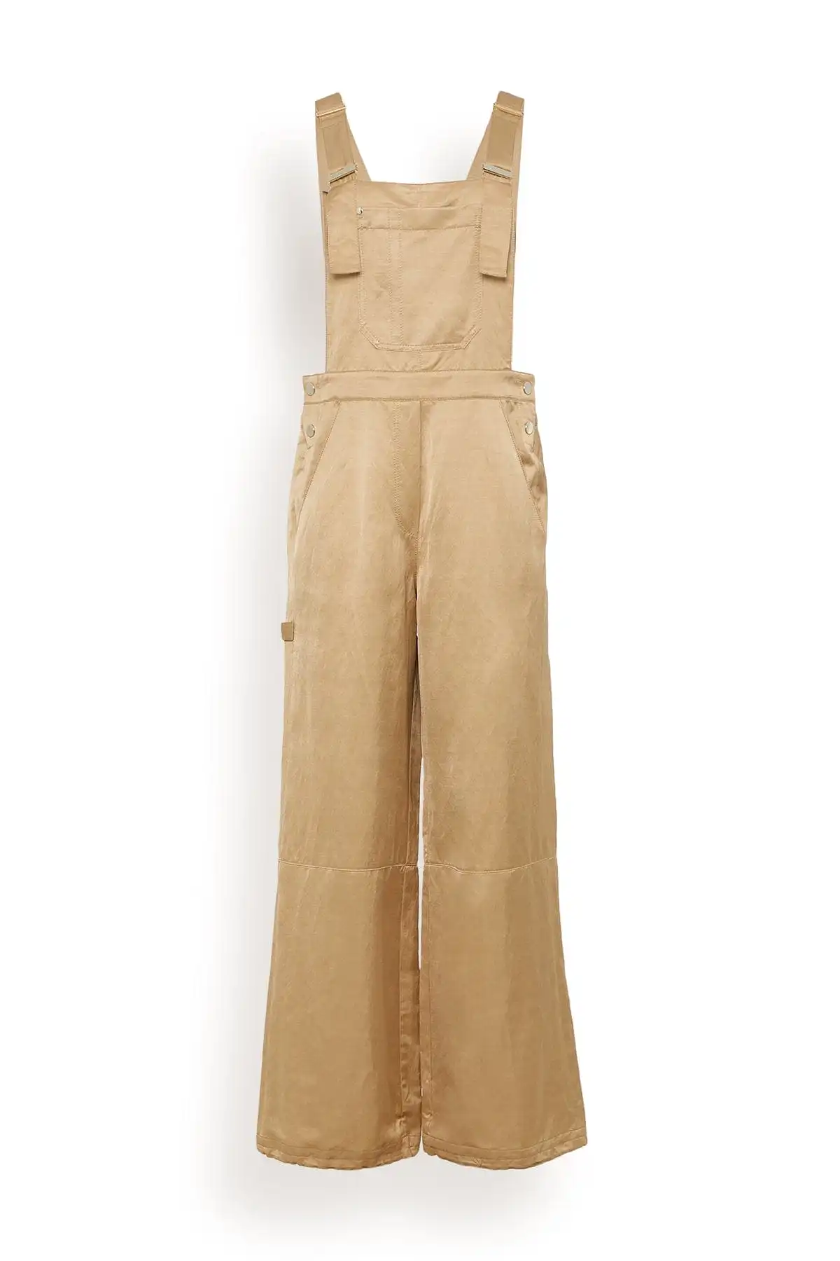 Slouchy Coolness Overall in Warm Beige