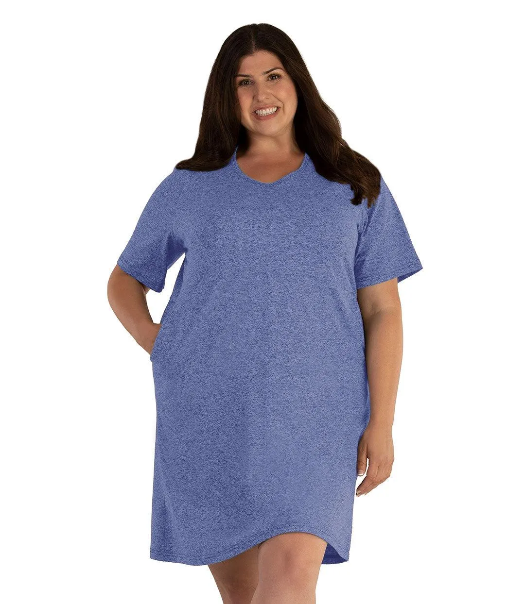 SoftWik Short Sleeve Dress with Pockets