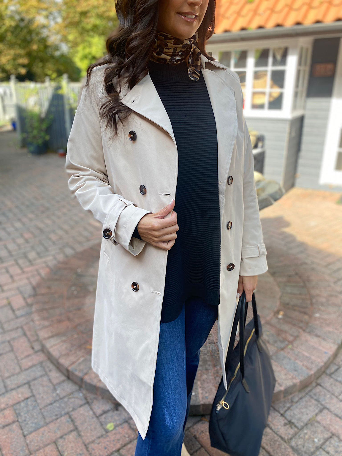 Stone Trench Coat Trudie