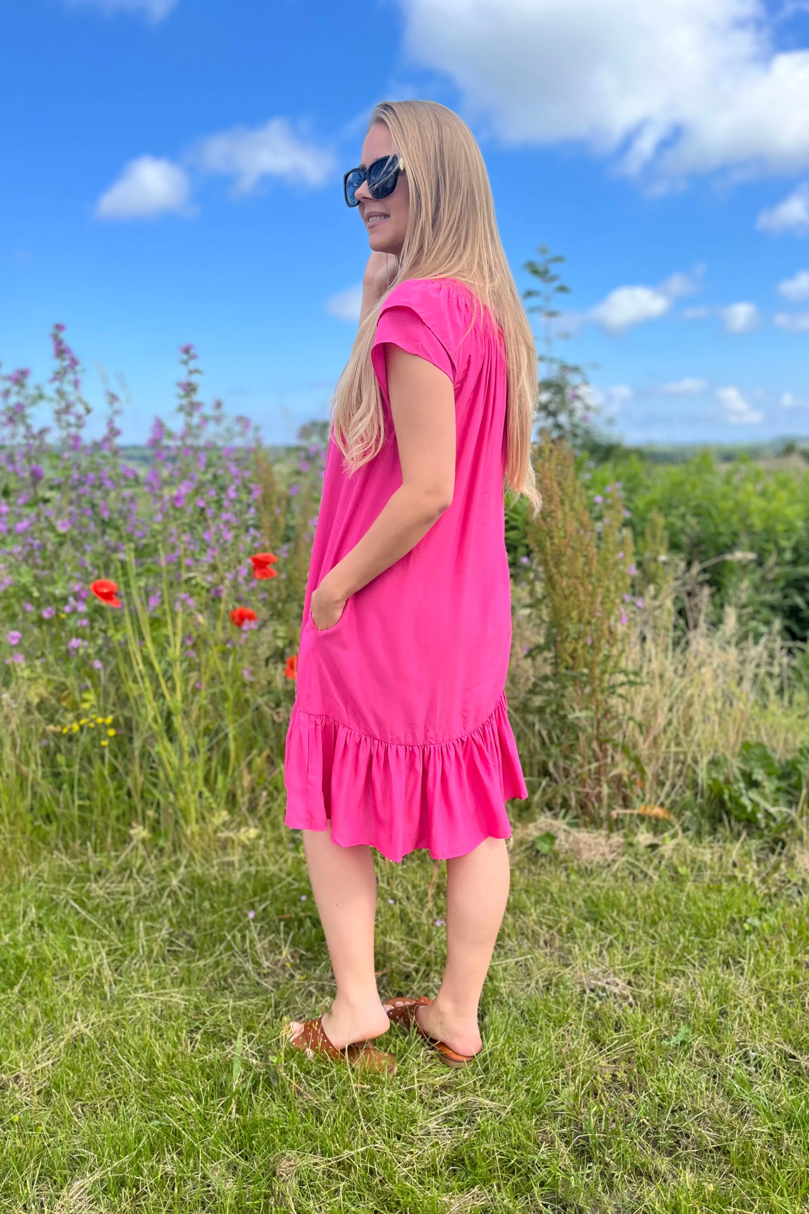 Sunrise Crop Dress | Pink | Kjole fra Co'couture