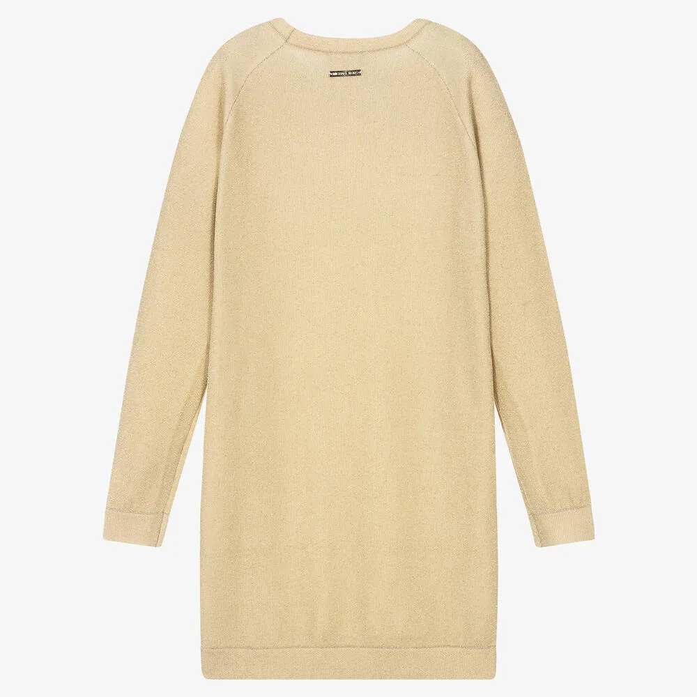 Teen Girls Gold Sweater Dress