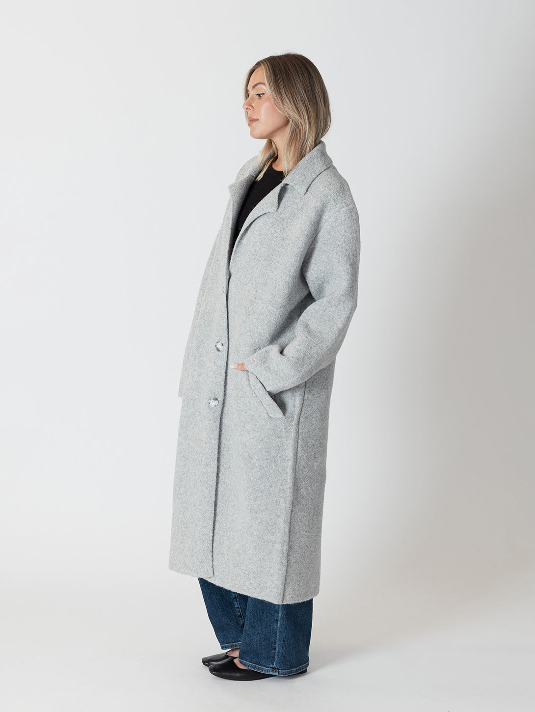 Victoria Oversized Coat - Light Grey