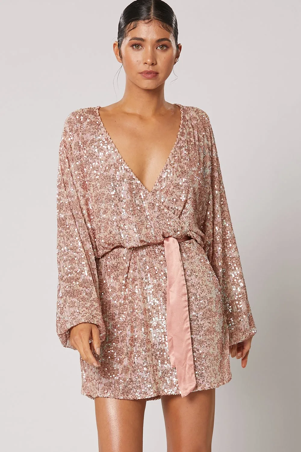 Winona Stellina Long Sleeve Dress - Pink