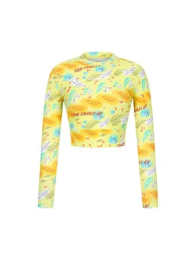 [WMS] Hot Summer Crop Rashguard Lime