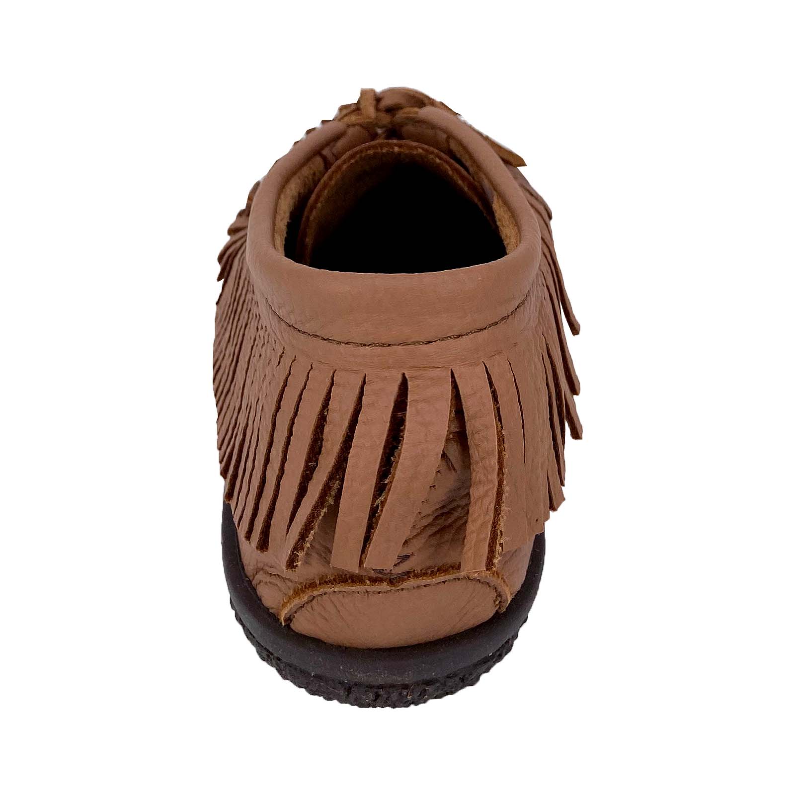 Women's Rubber Sole Fringe Ankle Moccasin Shoes