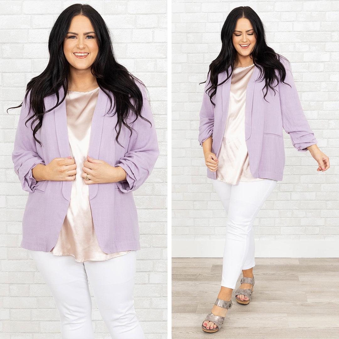 Working In Style Jacket, Lilac