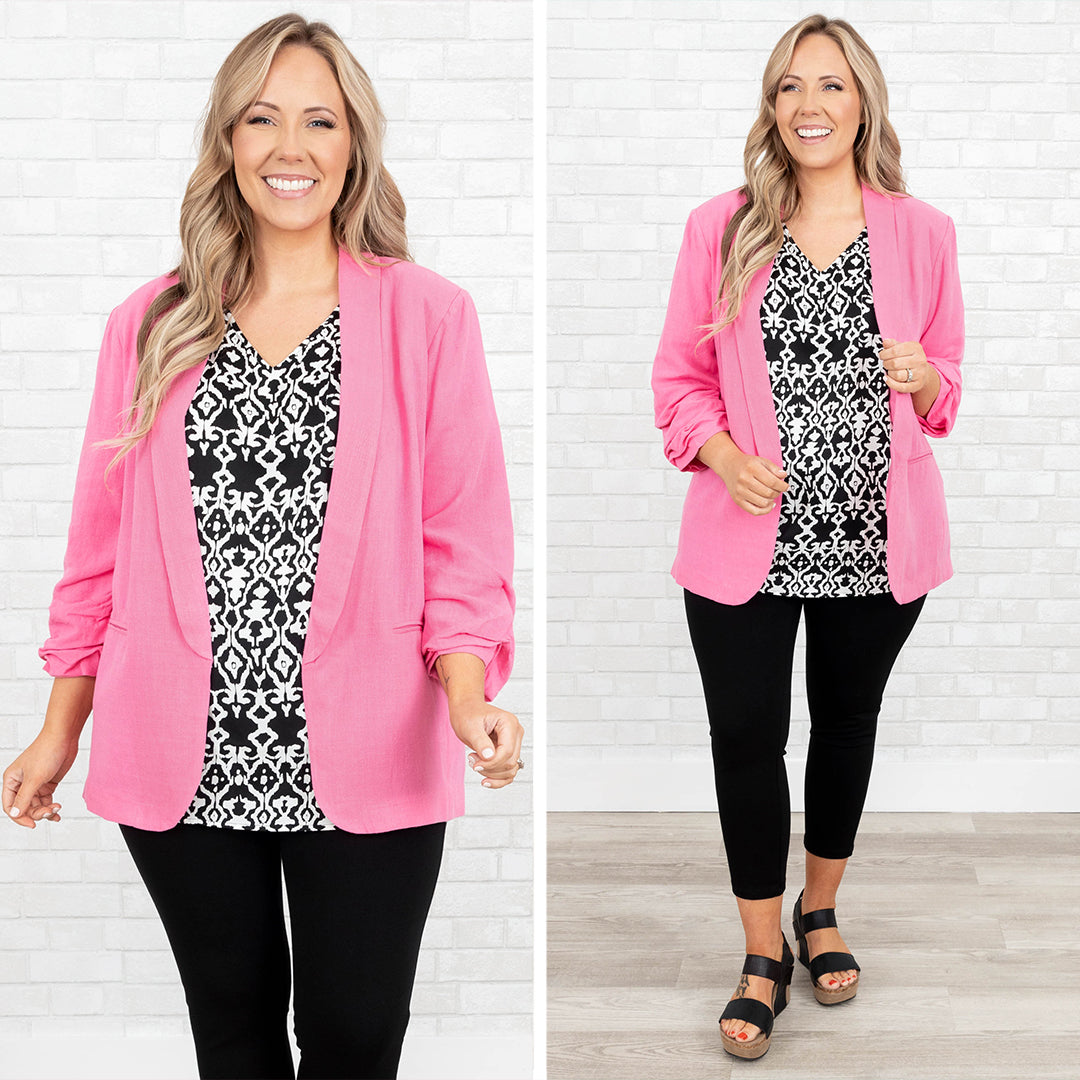 Working In Style Jacket, Pink