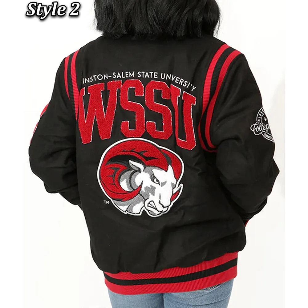 WSSU Black Varsity Wool Jacket