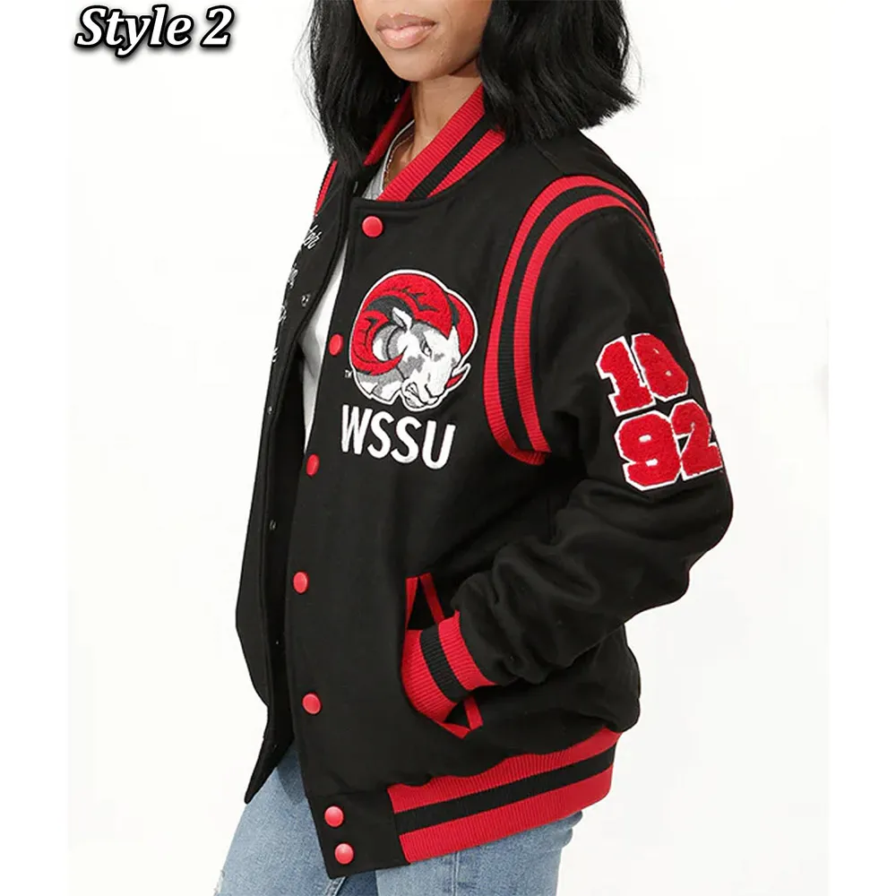 WSSU Black Varsity Wool Jacket