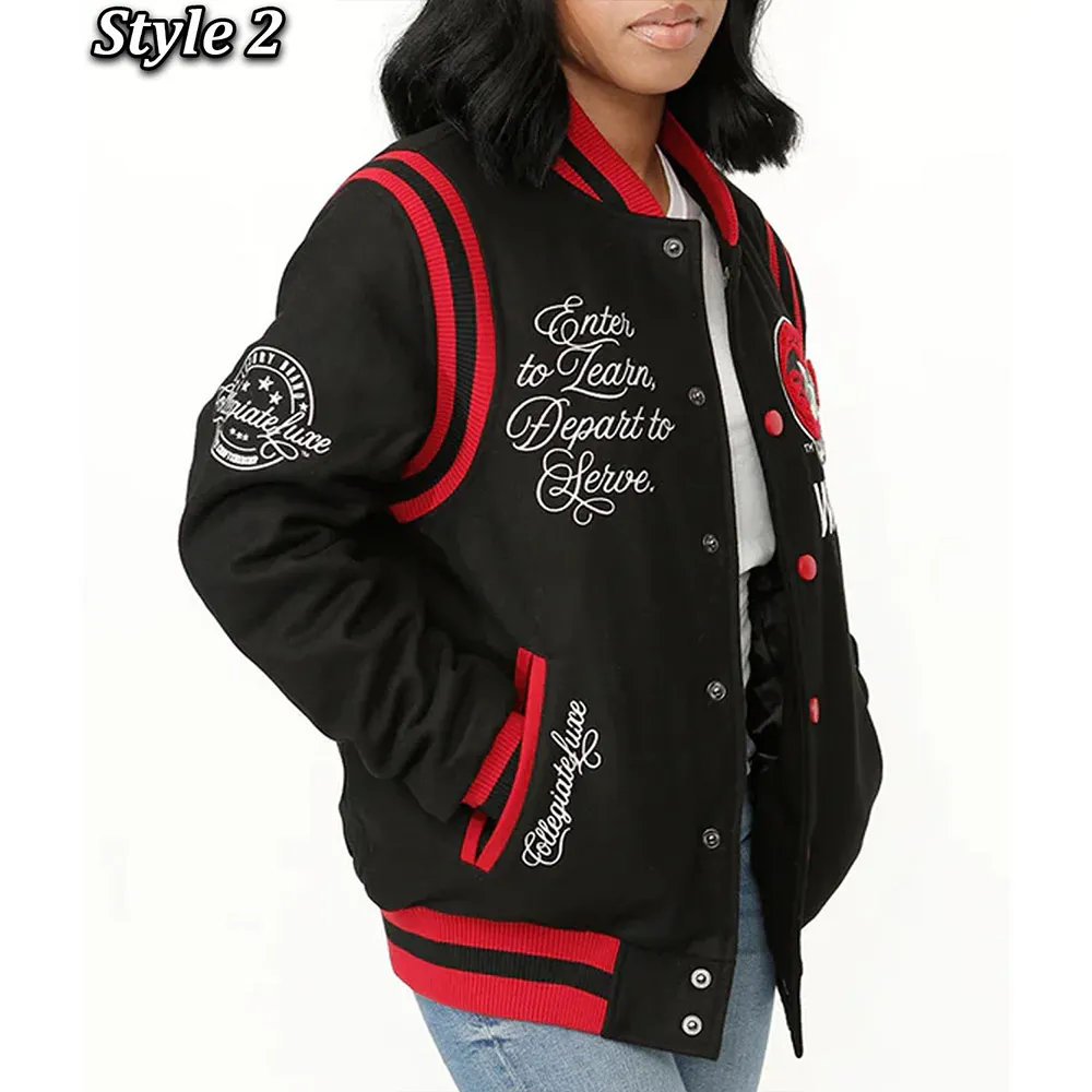 WSSU Black Varsity Wool Jacket