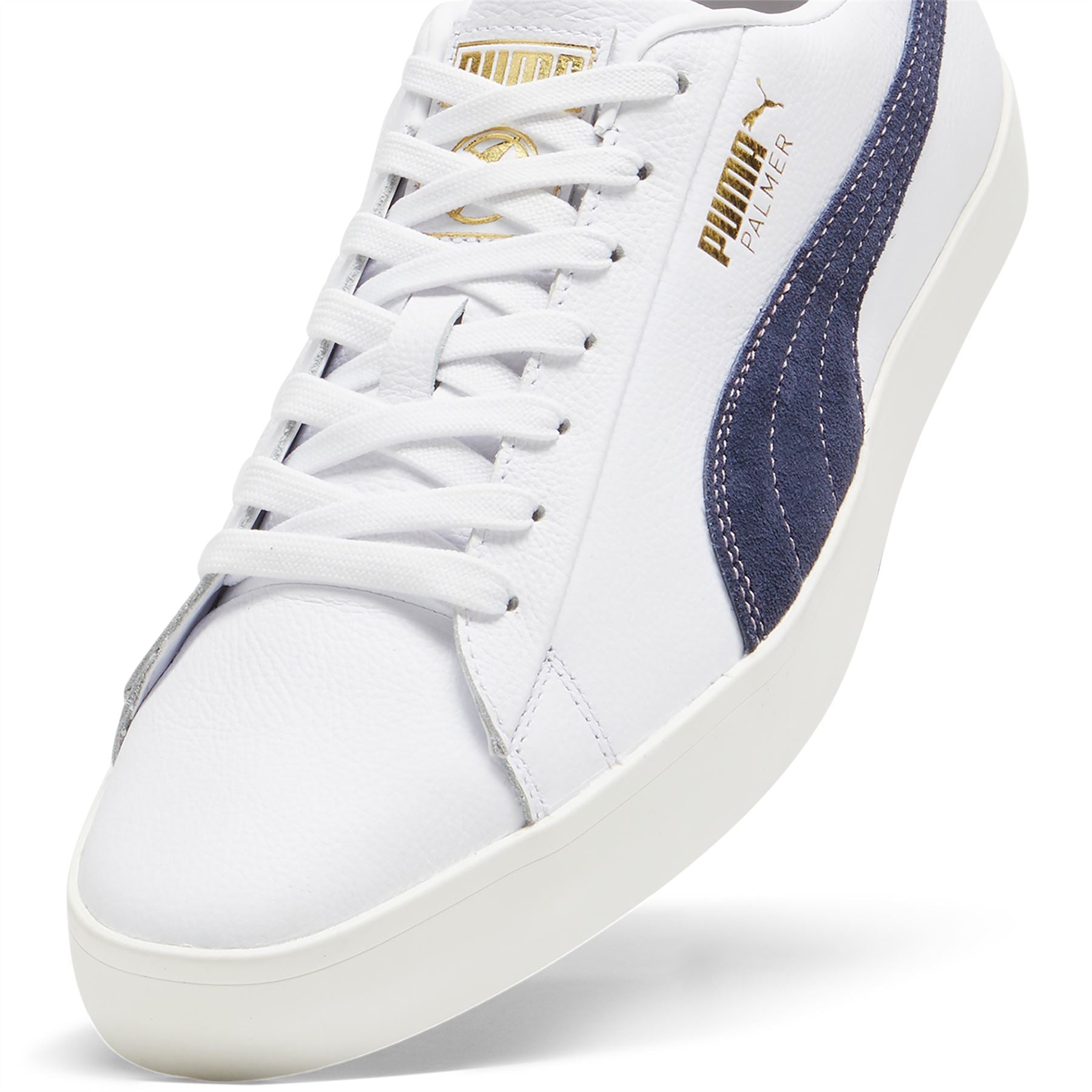 x AP Fusion Classic Golf Shoes White/Navy - SS24