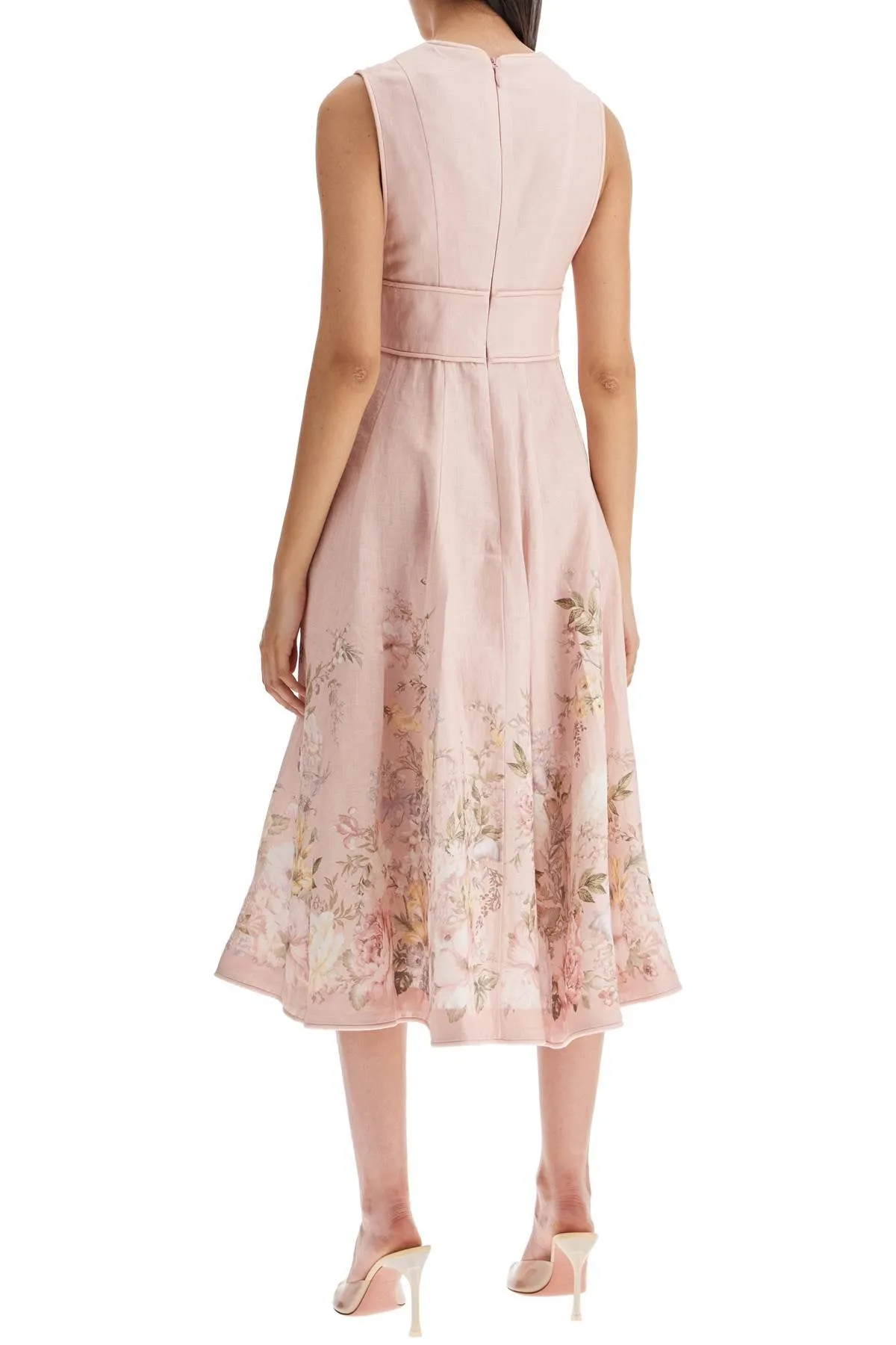 Zimmermann Waverly Plunge Midi Dress   Pink